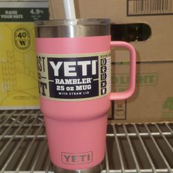 BRAND NEW YETI 25oz With STRAW