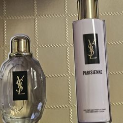 PARISIENNE BY YSL GIFT SET W/ 3 Oz EDP SPRAY  +BODY LOTION 6.6Oz