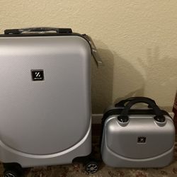 Zip N’ Jet Set Hardshell 18” silver gray 