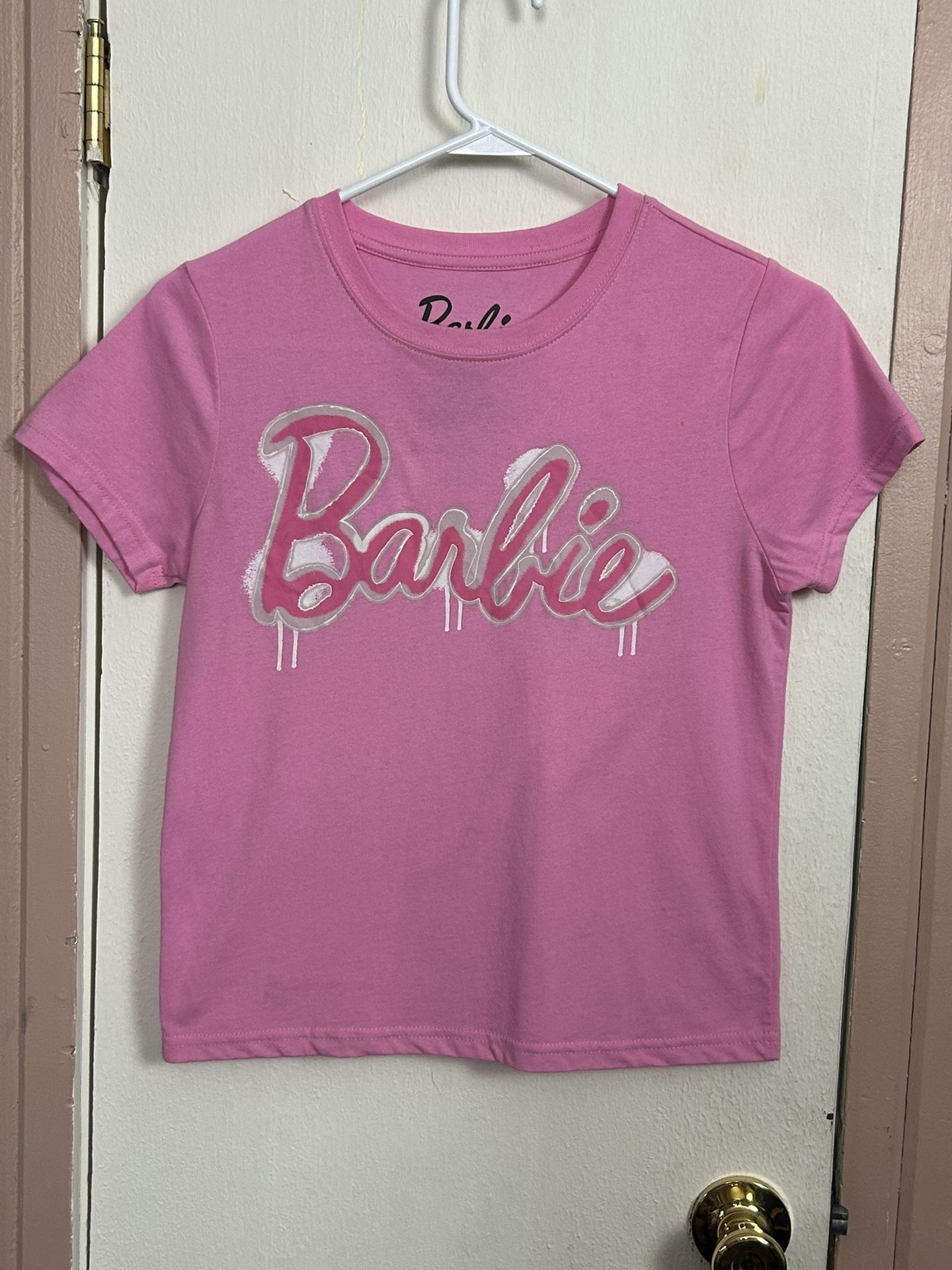 Barbie Pink Logo Graphic Tee Mattel 2023 Women’s Medium