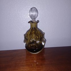 Swedish Modern mid-century blown art glass decanter