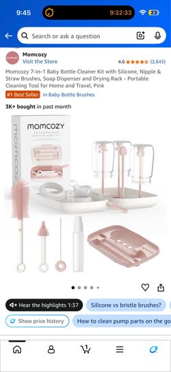 New Momcozy Travel Bottle Cleaner Kit