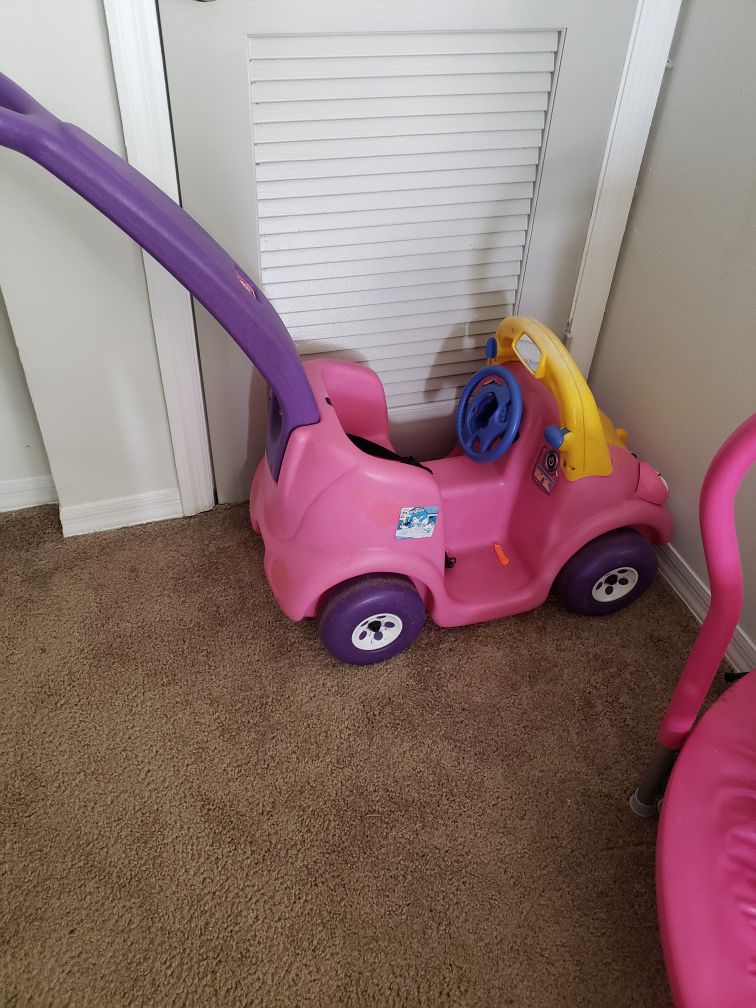 Girls car stroller with storage