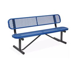 4 Uline Blue Picknick Park Benches 6 Foot Long For patio