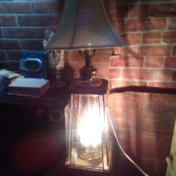 Antique Pair Lamps Perfect Condition 