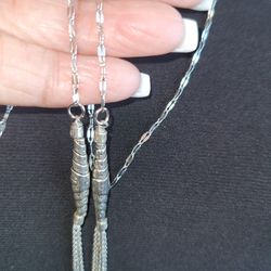 Silver Drape Chain Necklace