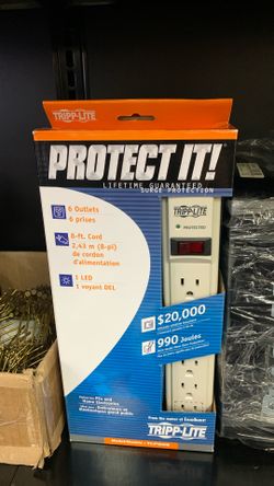 Tripp-Lite Surge Protection Power Strip, 8ft Cord 