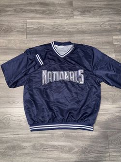 Washington Nationals MLB Blue Pullover Long Sleeve V-Neck Jacket