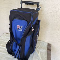 StrikeForce Bowling Bag With Wheels With Set Of 12 Lbs Bowling Balls
