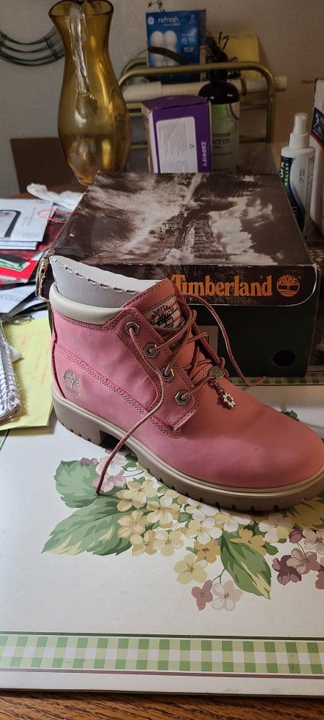 Timberland Women's Nellie Prem Pink Boots 