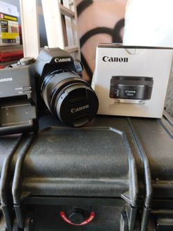 Canon Rebel eOS T 7 with Portrait lense 50 mm