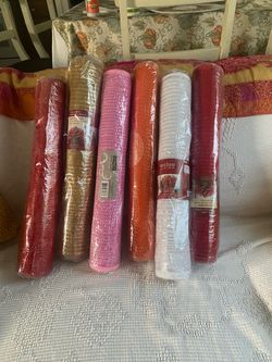 Decorative Mesh Ribbon Rolls – Set of 6