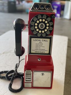Crosley Payphone with Push Button Technology, Red