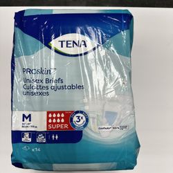 Pack 4- TENA ProSkin Adult Diaper Super Briefs