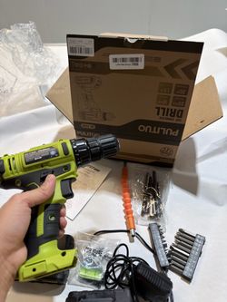 Pulituo 20V Cordless Drill with Accessories