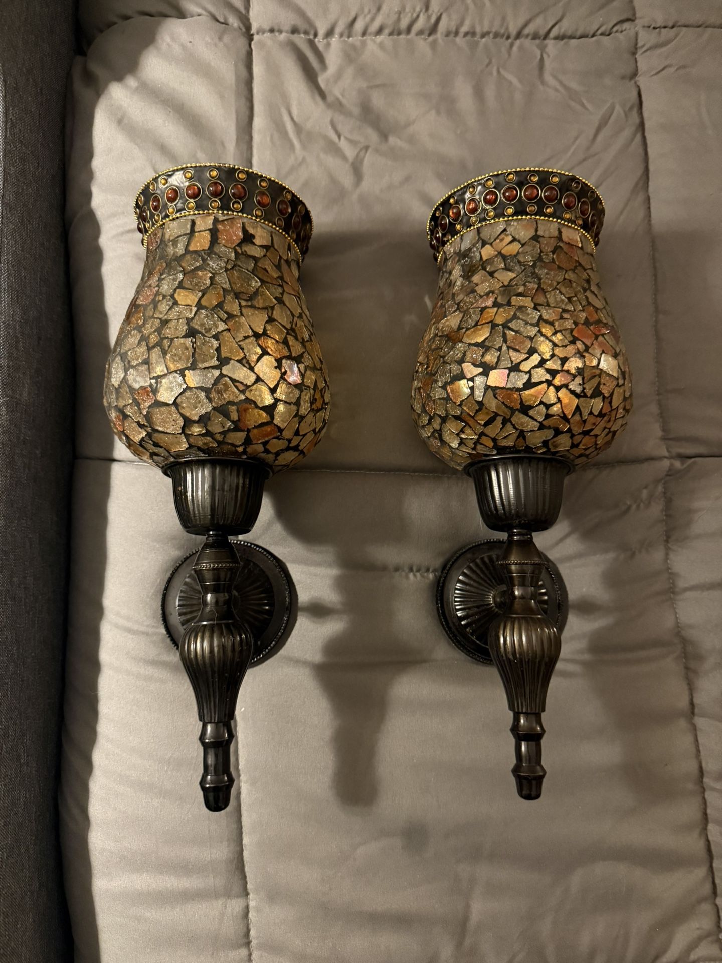 Global Fusion Glass Mosaic Wall Scones