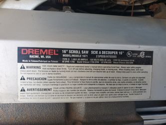 Dremel 16" 2 Speed 110volt Scroll Saw And Blades