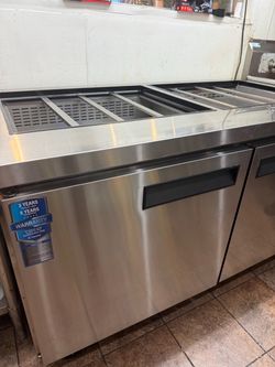 Dukers Stainless Steel Refrigerated Salad Prep Table