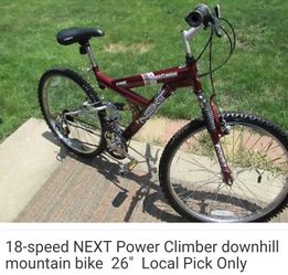 Power climber next bike 18 speed new arrivals