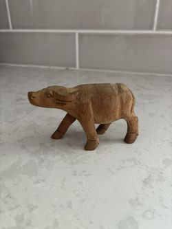 Carved Wooden Ox