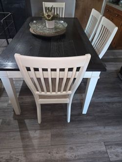 Table and 4 chairs