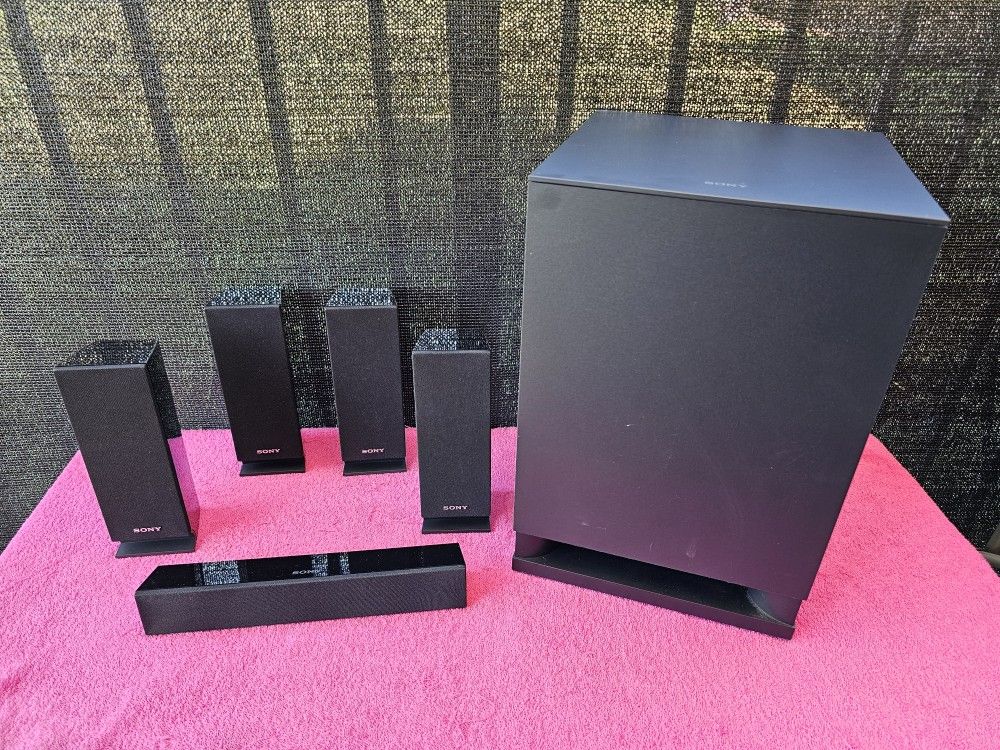 Sony Surround Sound System SS-WSB102 Subwoofer With 5 Speakers - Black