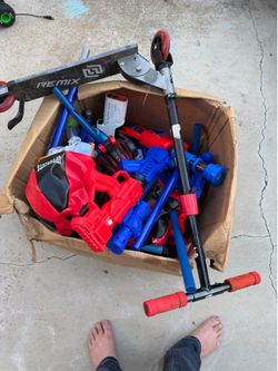 Box of random toys