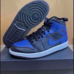Nike Air Jordan 1 Mid Hyper Royal Size 8 Brand New 