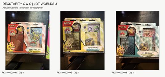 Pokemon 2023 World Championships 3 Deck Lot - Shao Tord Vance