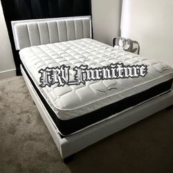 New Queen Bed Frame With Mattress 