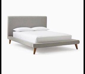 West elm upholstered King size platform bed