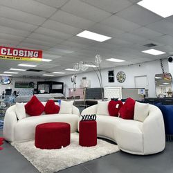 Ivory 2 Pc Sofa & Love Seat 