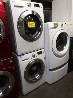 LG 24 in front load washer and dryer set like new with 4 months warranty