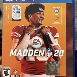 PS4 Madden 20 – Great Condition (Mahomes Cover) 