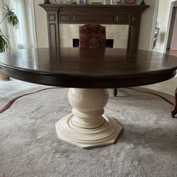 60 Inch Round Wooden Table 