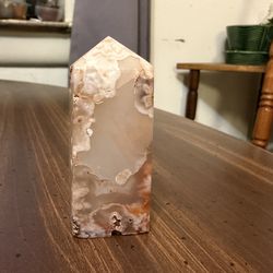 Flower Agate Crystal Tower – 3” Polished Bloom Agate