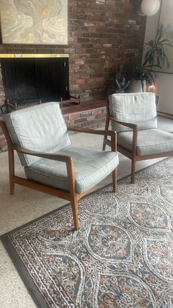 Mid century Scandinavian arm chairs