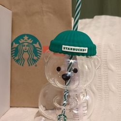 RARE!!  Starbucks BEARISTA  Glass Cup. SOLD OUT NATIONWIDE!