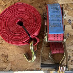 Ratchet Straps 2” Red Durable