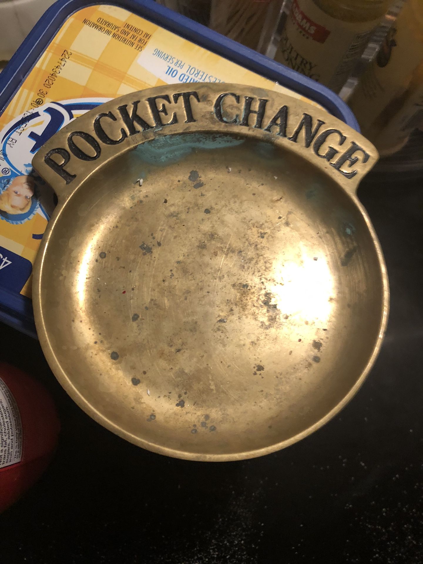 Brass Pocket Change Tray