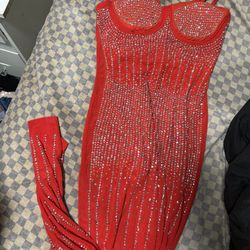 Red Sequin Dress