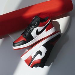 NIKE AIR JORDAN 1 LOW GS ‘BRED TOE’ 553560-612 GS and 553558-612 Mens Christmas gift