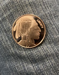.999 FINE COPPER Buffalo Indian Head Coin