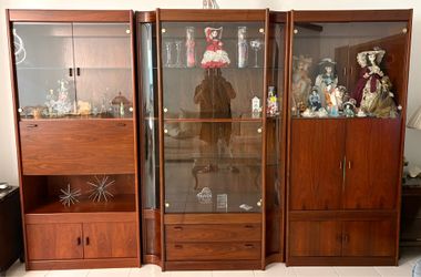Three wall units