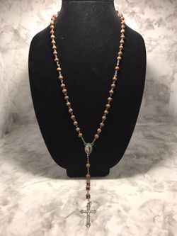 Wooden Bead Rosary 