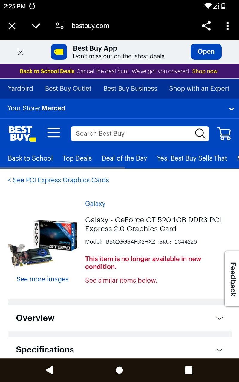 Galaxy FE Force Gt 520 1 GB Ddr3 Pci