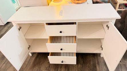White sideboard/buffet storage cabinet dresser