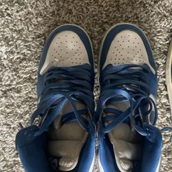 blue and white jordan 1s