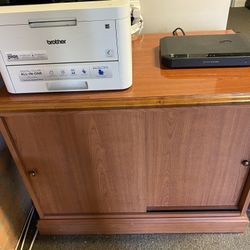 Wood Storage Cabinet