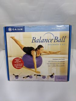 GAIAM Balance Ball Beginner's Kit w/ Pump & Workout DVD